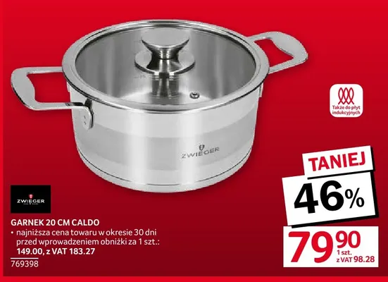Garnek 20 cm Caldo Zwieger promocja w Selgros