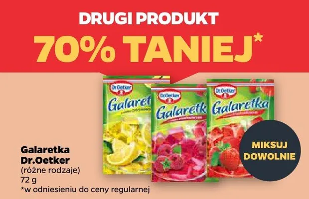 Galaretka w proszku (różne rodzaje) promocja w Netto