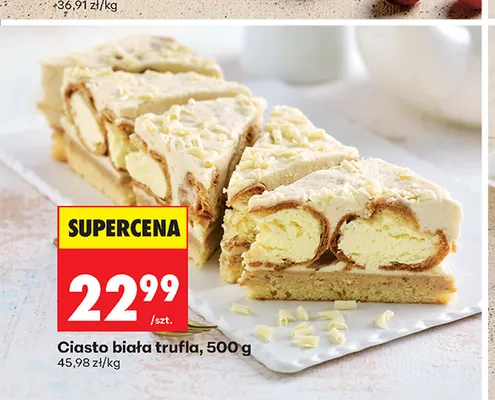 Ciasto biała trufla promocja w Biedronka