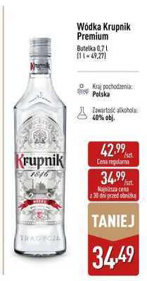 Wódka promocja w Aldi