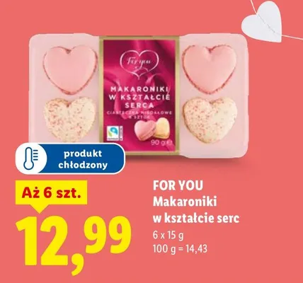 Makaroniki w kształcie serc promocja w Lidl