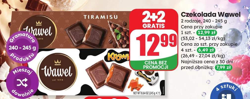 Czekolada Wawel Krówkowa promocja w Dino