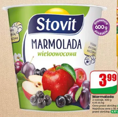 Marmolada wieloowocowa Stovit promocja w Dino