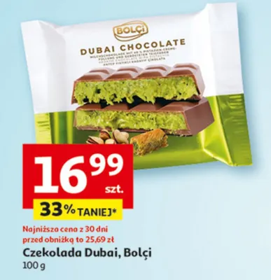 Czekolada Dubai, Bolci 100g promocja w Auchan