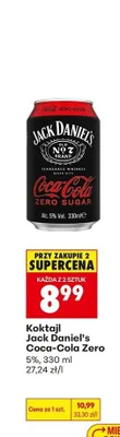 Koktajl Jack Daniel's Coca-Cola Zero promocja w Biedronka