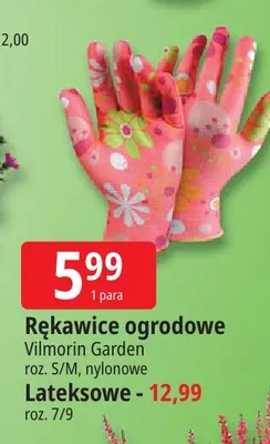 Rękawice ogrodowe nylonowe Vilmorin Garden promocja w Leclerc