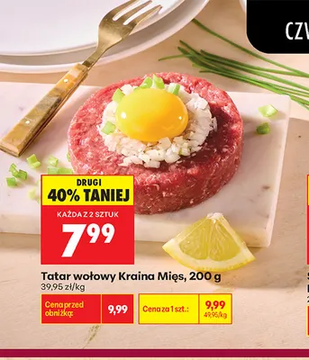 Tatar wołowy Kraina Mięs promocja w Biedronka