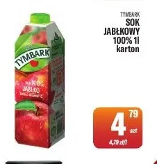 Sok jabłkowy karton Tymbark 100% promocja w Tomi Markt