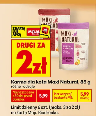 Karma dla kota Maxi Natural promocja w Biedronka