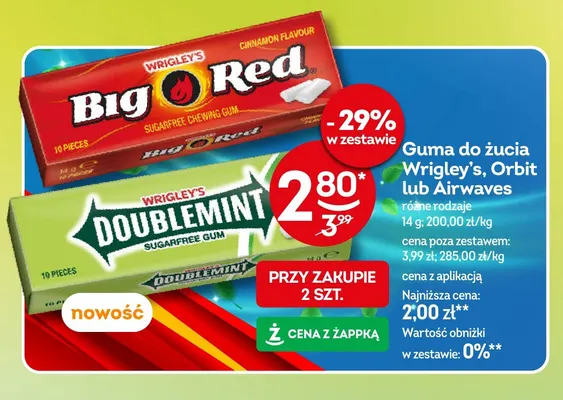 Guma do żucia Orbit promocja w Żabka