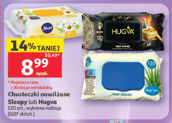 Chusteczki nawilżane promocja w Auchan