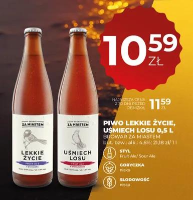 Piwo Lekkie Życie Browar Za Miastem promocja w Duży Ben