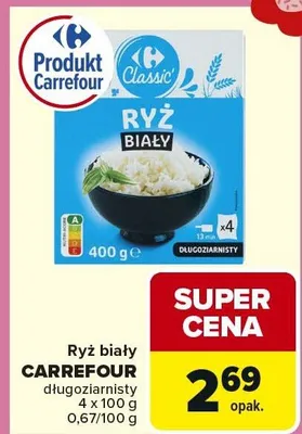 Ryż biały długoziarnisty promocja w Carrefour