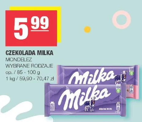 Czekolada mleka wybrane rodzaje promocja w SPAR