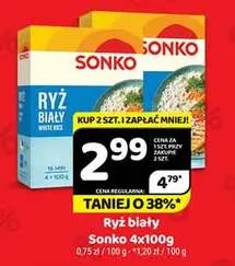 Ryż biały Sonko 4x100 g promocja w Delfin