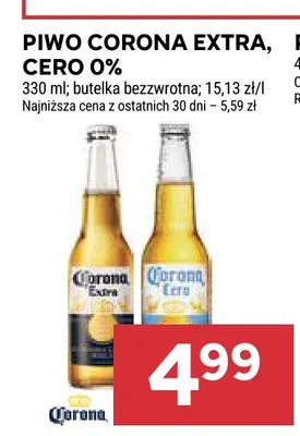 Piwo bezalkoholowe Corona Cero promocja w Stokrotka