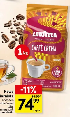 Kawa ziarnista LAVAZZA Caffe Crema promocja w Intermarche