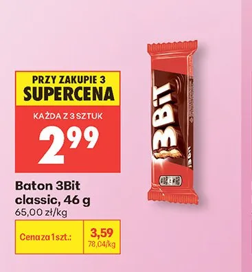 Baton 3Bit classic promocja w Biedronka