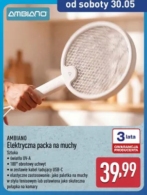 Elektryczna packa na muchy AMBIANO promocja w Aldi