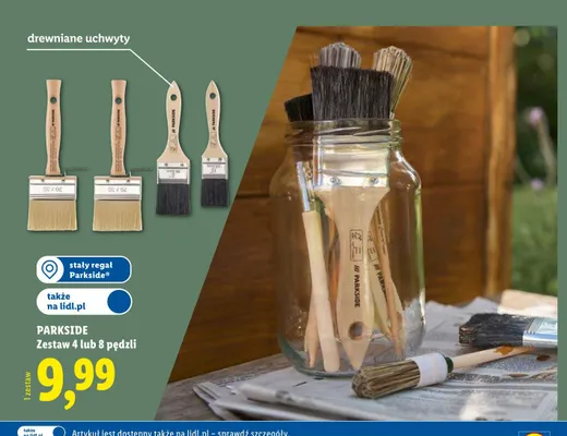 Zestaw pędzli PARKSIDE 8-pak promocja w Lidl