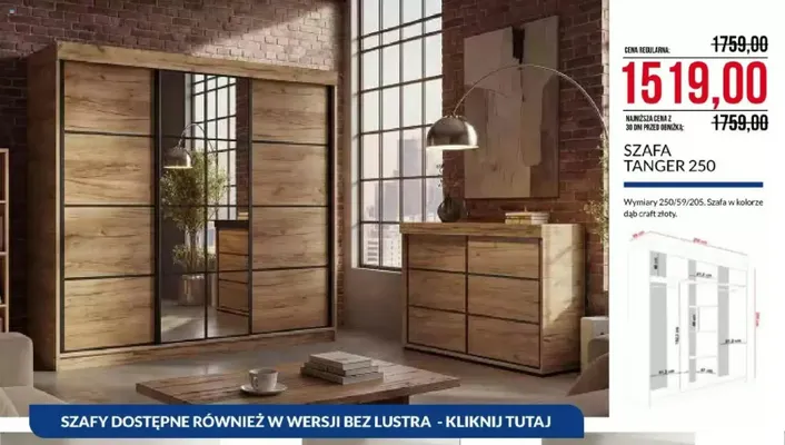 Szafa Tanger 250 promocja w Abra Meble