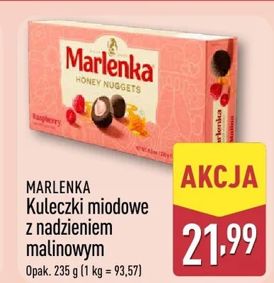 Kuleczki miodowe z nadzieniem malinowym MARLENKA promocja w Aldi