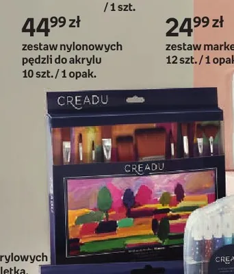 Zestaw nylonowych pędzli do akrylu Creadu promocja w Empik
