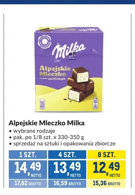 Alpejskie Mleczko Milka promocja w Makro