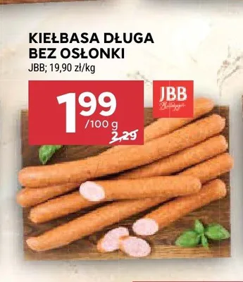 Kiełbasa długa bez osłonki JBB promocja w Stokrotka