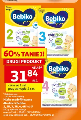 Mleko modyfikowane dla dzieci Bebiko 550g promocja w Auchan