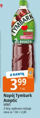 Napój Tymbark Aseptic jabłko wiśnia promocja w Leclerc