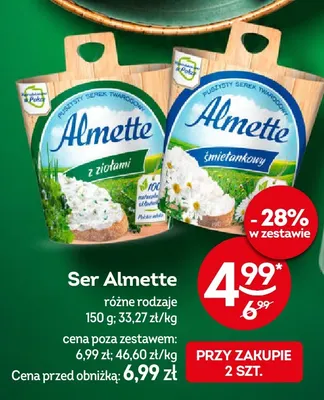 Ser Almette z ziołami promocja w Żabka