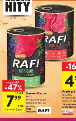 Karma dla psa z dziczyzną Rafi promocja w Intermarche
