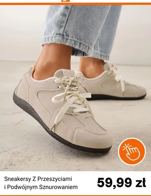Sneakersy z przeszyciami i podwójnym sznurowaniem Born2be promocja w Born2be