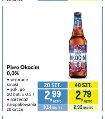 Piwo bezalkoholowe Okocim promocja w Makro