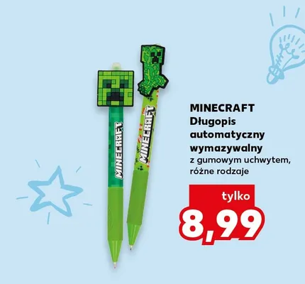 Długopis automatyczny wymazywalny Minecraft promocja w Kaufland