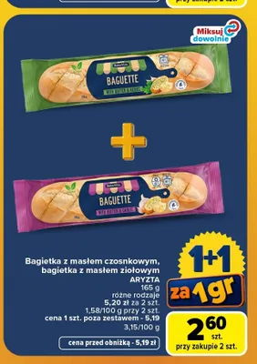 Bagietka z masłem czosnkowym BakerVille promocja w Carrefour