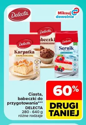 Ciasta, babeczki do przygotowania Delecta promocja w Carrefour