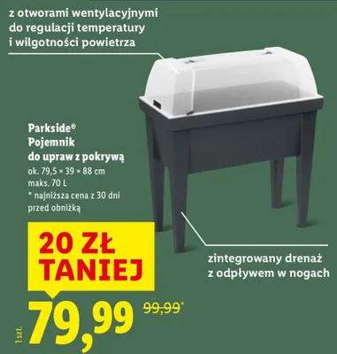 Parkside Pojemnik do upraw z pokrywą ok. 79.5x39x88 cm, maks. 70 L promocja w Lidl