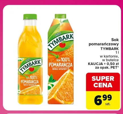 Sok pomarańczowy Andros promocja w Carrefour Market