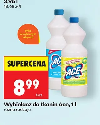 Wybielacz do tkanin Ace promocja w Biedronka