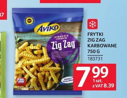 Frytki Zig Zag karbowane Aviko promocja w Selgros