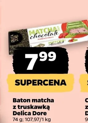 Baton matcha z truskawką promocja w Netto