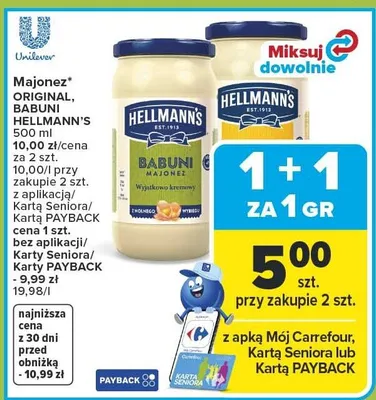 Majonez Original promocja w Carrefour Market
