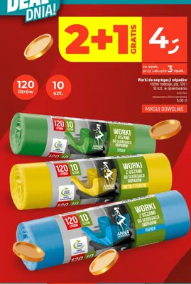 Worki do segregacji odpadów szkło 120 l Anna Zaradna promocja w Dealz