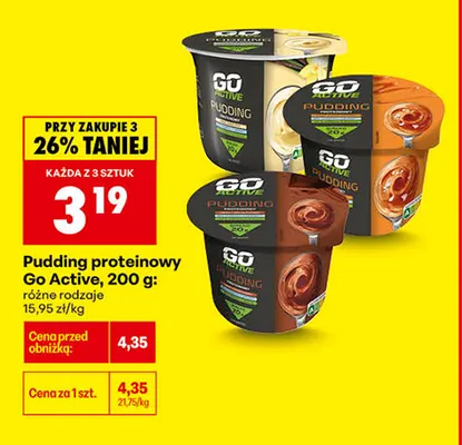 Pudding proteinowy Go Active promocja w Biedronka