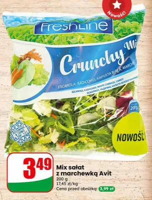 Mix sałat z marchewką Avit promocja w Dino