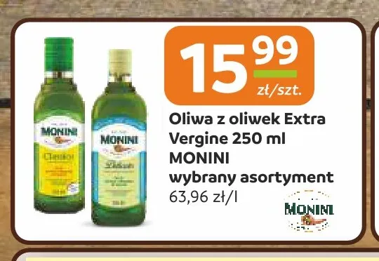 Oliwa z oliwek Extra Vergine Monini promocja w Społem Częstochowa
