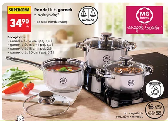 Rondel o śr. 16 cm i poj. 1,8 l Mg Home promocja w Biedronka
