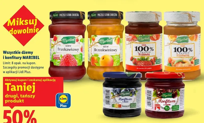Dżem, konfitura wszystkie rodzaje promocja w Lidl